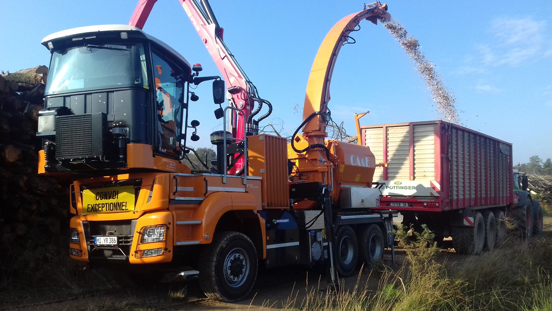 Déchiqueteuse sur camion Valormax Noremat Jenz 25